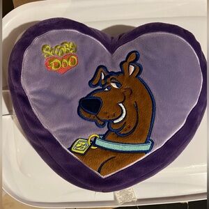 RARE Purple Heart shaped vintage Scooby Doo Pillow